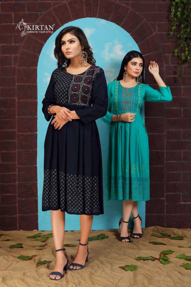 Kirtan Chidya Latest Fancy Designer Ethnic Wear Anarkali Kurti Collection
